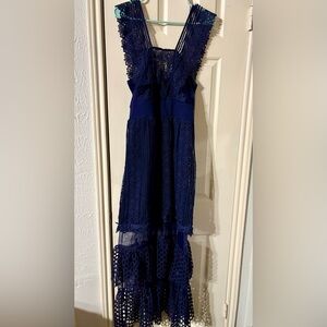 VENUS Midnight Blue Lace Dress